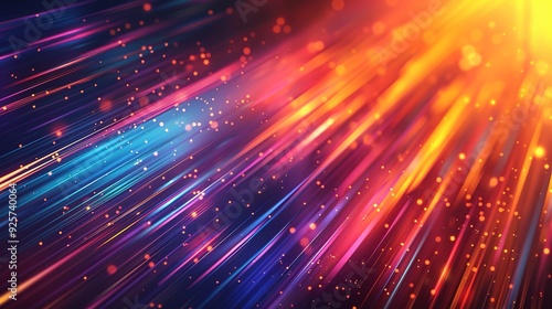 Wallpaper Mural Abstract background with bright streaks of light and bokeh. Torontodigital.ca