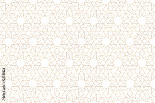 abstract islamic golden pattern backdrop in ethnic style