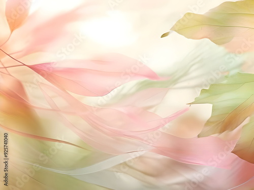 abstract background with breeze through autumn leaves 