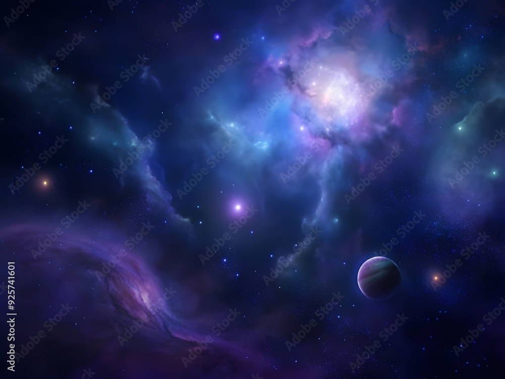 Captivating Galaxy Background with Distant Planets, Stellar Clouds, and Scattered Stars in Deep Space
Captivating Galaxy Background with Distant Planets, Stellar Clouds, and Scattered Stars in Deep Space