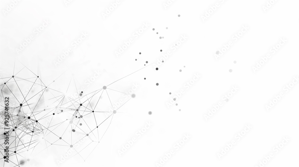 Connect the dot from node to node on white background, conceptual Global communication abstract background, business network design concept copy space Connect the dot from node to node on white background, conceptual Global communication abstract background, business network design concept copy space