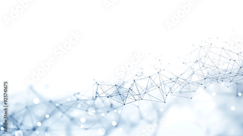 Wallpaper Mural Connect the dot from node to node on white background, conceptual Global communication abstract background, business network design concept copy space Torontodigital.ca