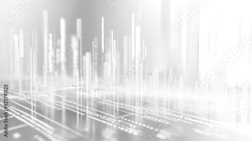 Wallpaper Mural White on white Futuristic Digital Technology background with coding investment, graph, chart, candle stick, cyber Torontodigital.ca