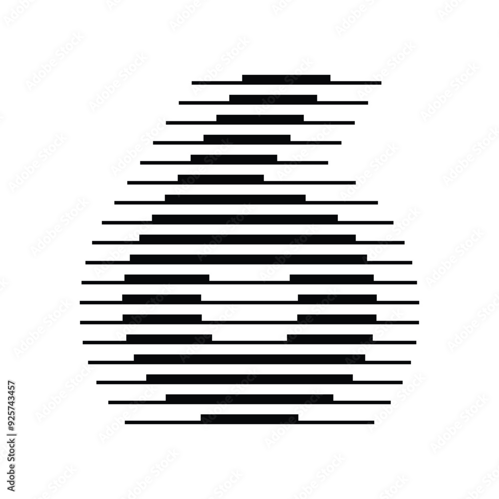 Number 6 with Abstract Line Pattern Isolated On White Background Number 6 with Abstract Line Pattern Isolated On White Background