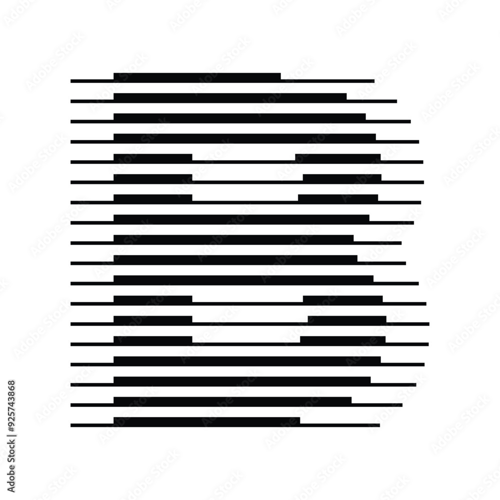Letter B Logo with Abstract Line Pattern