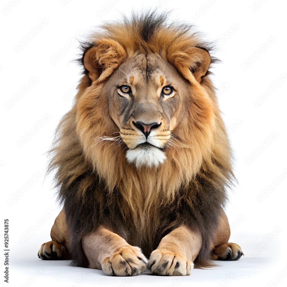 Fototapeta premium lion on white background