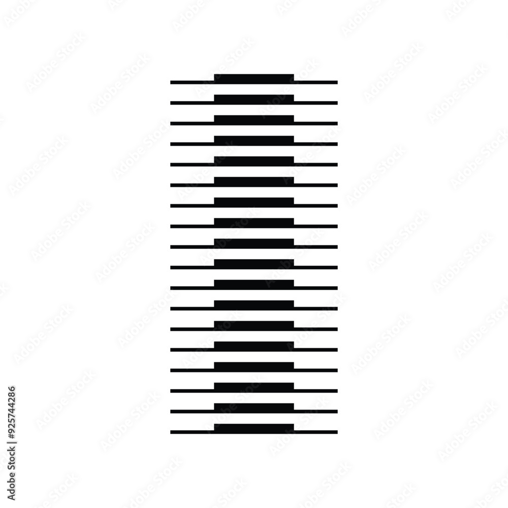 Letter I Logo with Abstract Line Pattern Letter I Logo with Abstract Line Pattern
