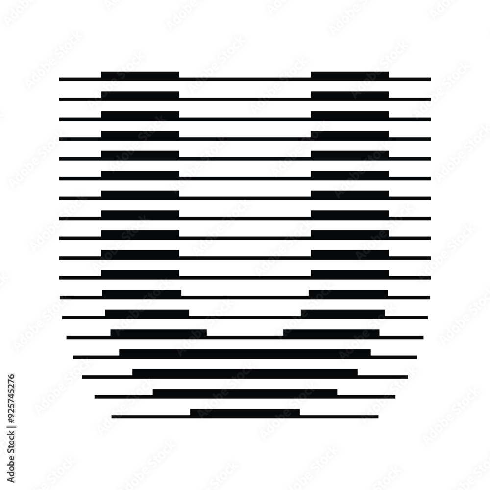 Letter U Logo with Abstract Line Pattern Letter U Logo with Abstract Line Pattern