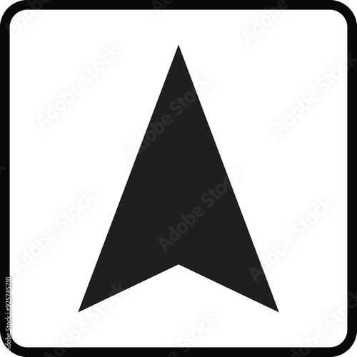 Up side Symbol, This side up Black, Package symbol, up side arrow