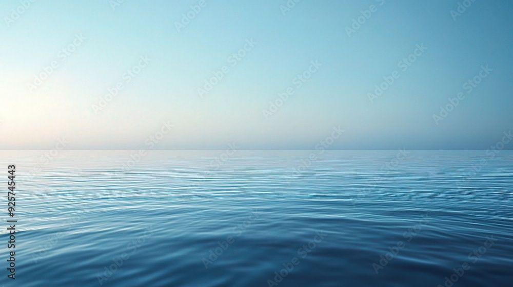 Serene Seascape: Tranquil ocean at dawn, calm water, peaceful horizon Serene Seascape: Tranquil ocean at dawn, calm water, peaceful horizon