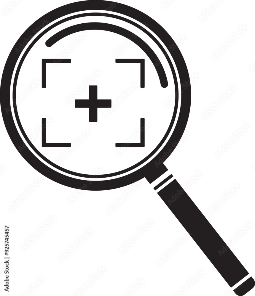 illustration of magnifying glass icon displayed larger illustration of magnifying glass icon displayed larger
