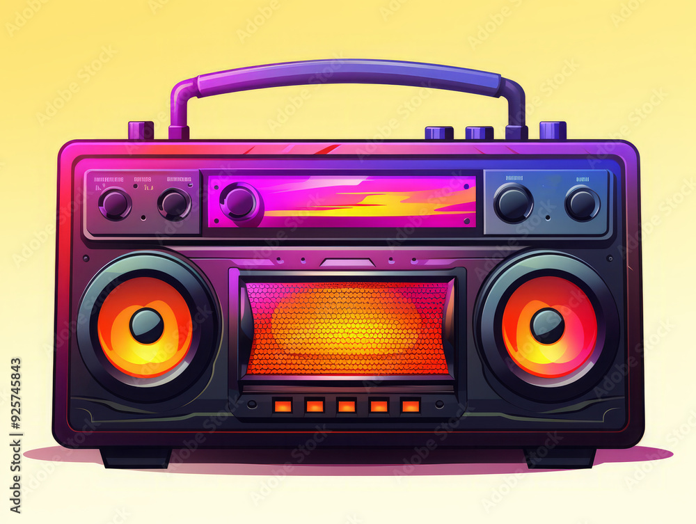 Fototapeta premium Generous, Radio illustration background