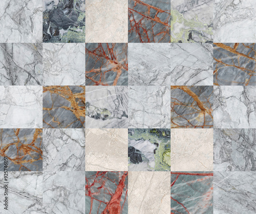 Background of a mosaic made of cement, marbles and decors for digital use