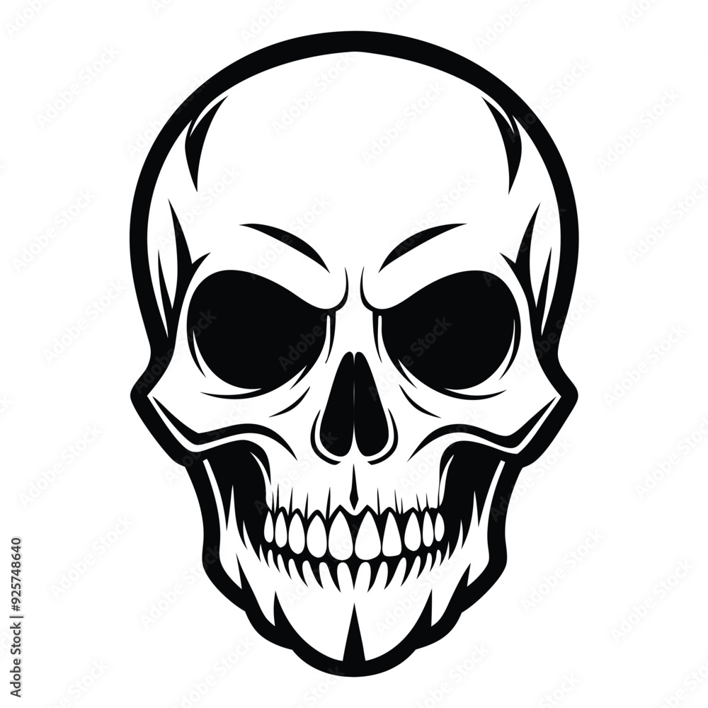 Skull Tattoo Vector Art Illustration. Generative AI Skull Tattoo Vector Art Illustration. Generative AI