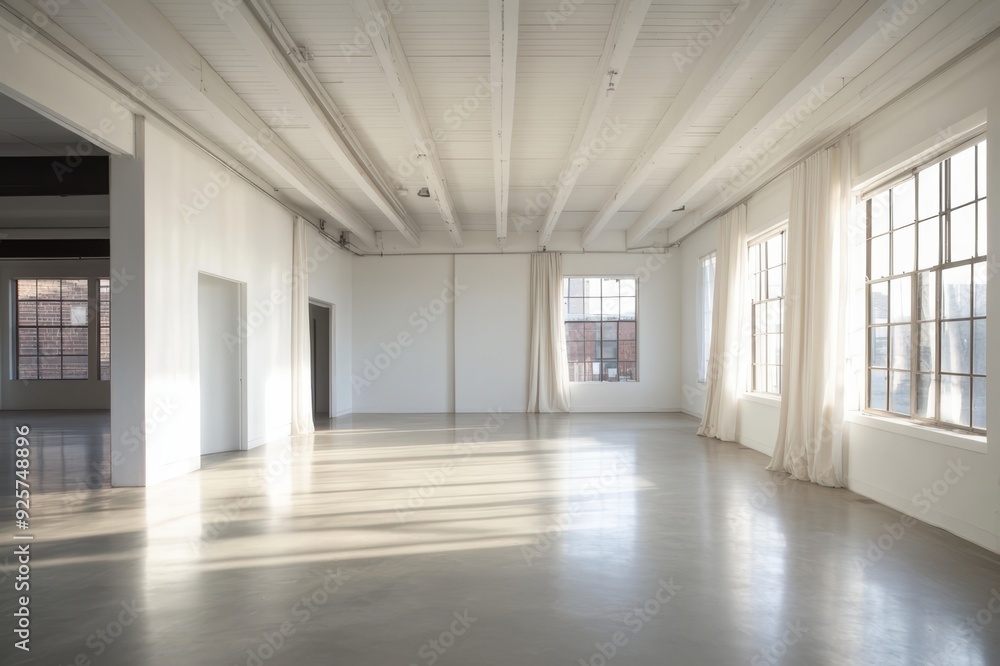 Obraz premium Architecture - A minimalist interior with large open spaces
