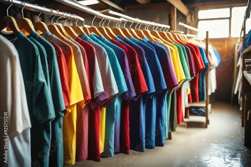 Wallpaper Mural Colorful T-Shirts on Display Torontodigital.ca