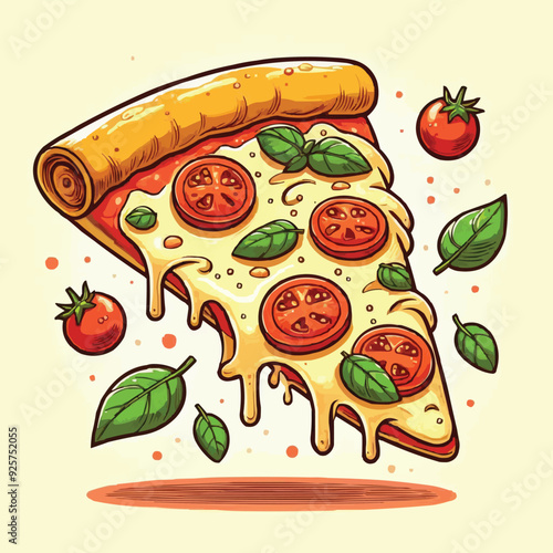 vector illustration of a pizza