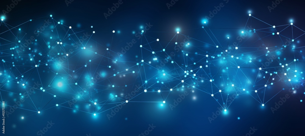 Abstract blue background with a glowing digital network and global connection concept. Modern technology banner design for the internet, social media marketing, Abstract blue background with a glowing digital network and global connection concept. Modern technology banner design for the internet, social media marketing,