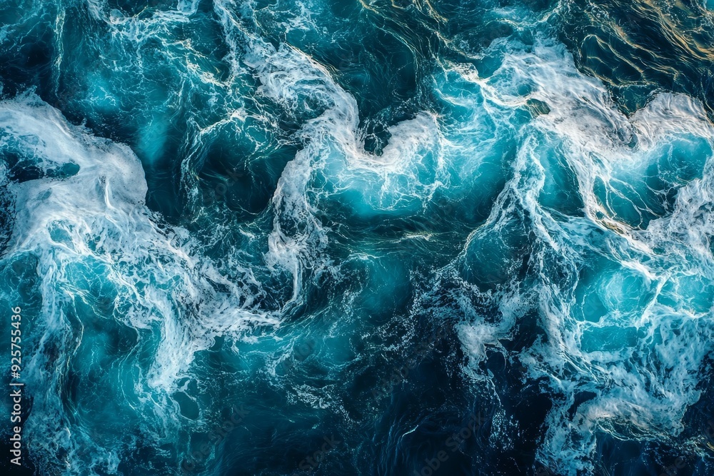 Whirlpool of Nature's Palette: Aerial View of Ocean Currents Painting Vibrant Swirls Whirlpool of Nature's Palette: Aerial View of Ocean Currents Painting Vibrant Swirls