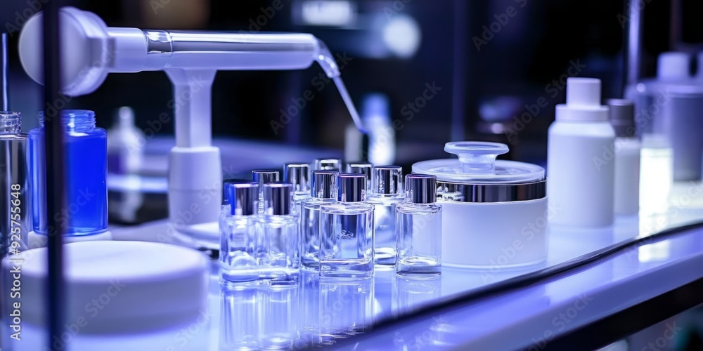 The Alluring World of Cosmetics: A Prominent Beauty Industry Display Showcasing Diverse Products and Tools for Enhancing Elegance The Alluring World of Cosmetics: A Prominent Beauty Industry Display Showcasing Diverse Products and Tools for Enhancing Elegance