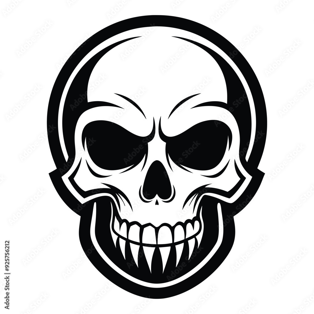 Skull Tattoo Vector Art Illustration. Generative AI Skull Tattoo Vector Art Illustration. Generative AI