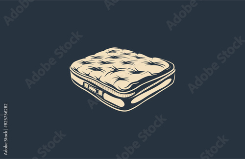 Mattress logo vector icon illustration style