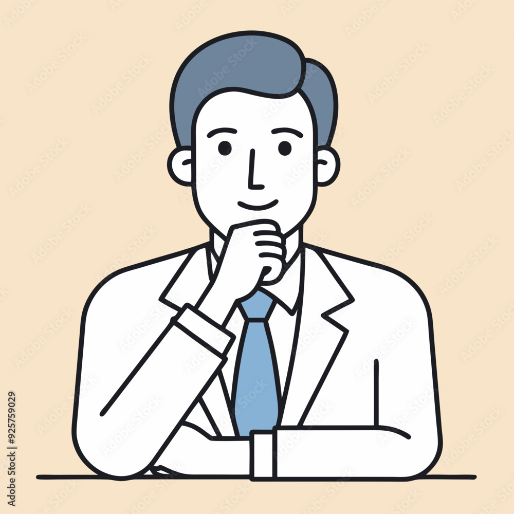 Professional Business man icon vector art illustration
Professional Business man icon vector art illustration