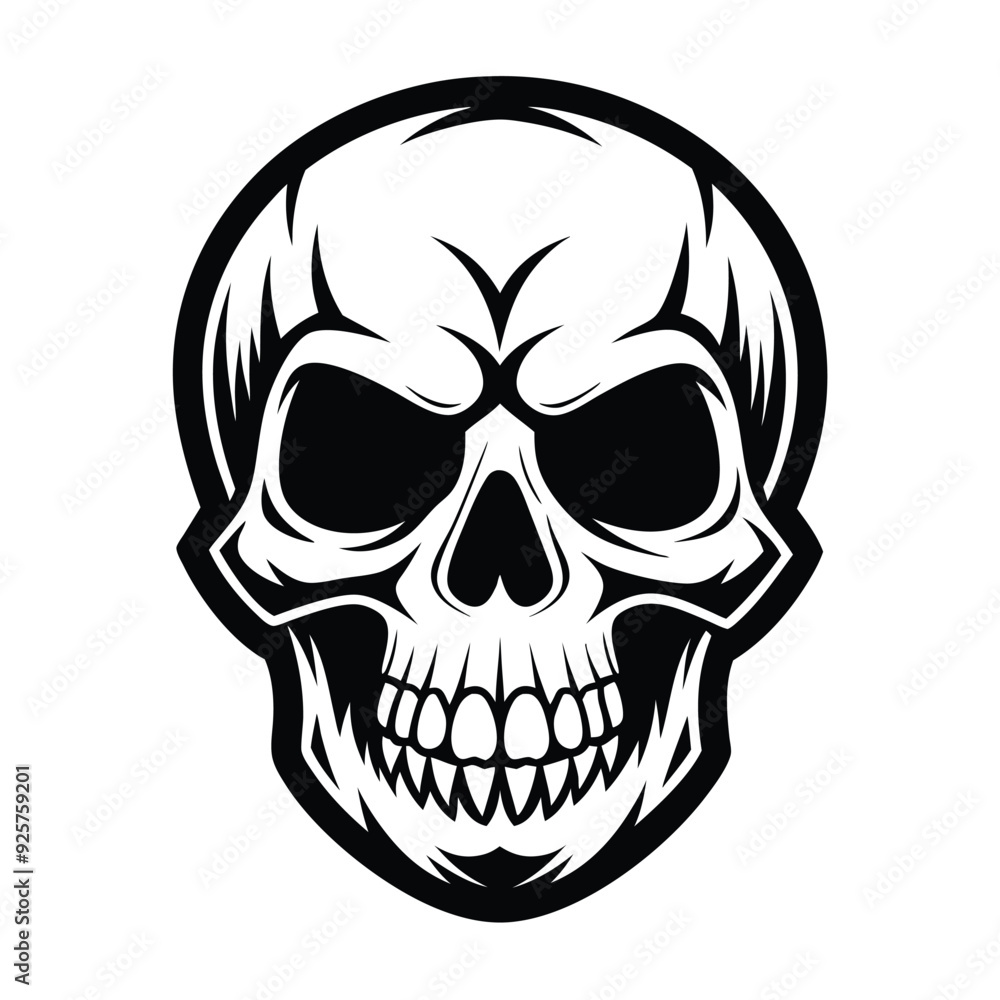 Skull Tattoo Vector Art Illustration. Generative AI Skull Tattoo Vector Art Illustration. Generative AI
