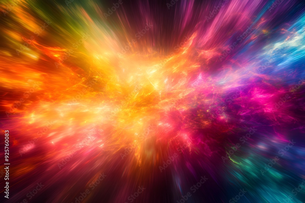 Abstract Rainbow Burst Abstract Rainbow Burst