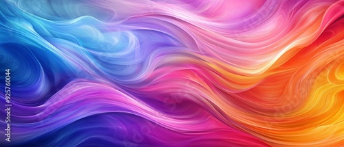 Wallpaper Mural An abstract digital artwork featuring vibrant. colorful waves flowing in a dynamic pattern. The bright hues and fluid motion create a mesmerizing and energetic visual experience. perfect for modern Torontodigital.ca