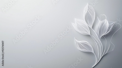 美しい白い植物のオーナメント　ナチュラルな飾り