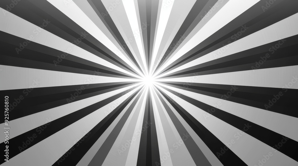 Obraz premium Radiating Monochrome Sun Burst Background for Diverse Design Projects