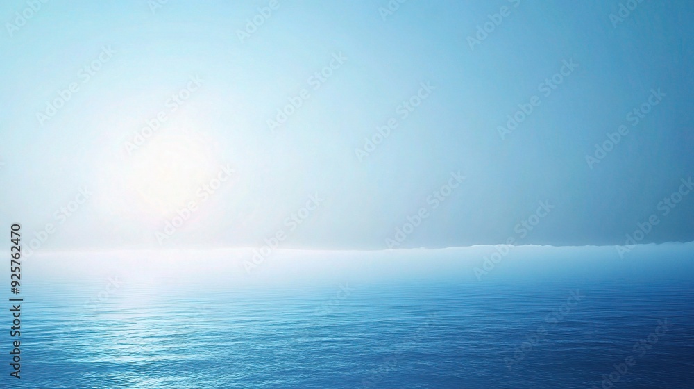 Obraz premium Serene Seascape: Sunlit Horizon 