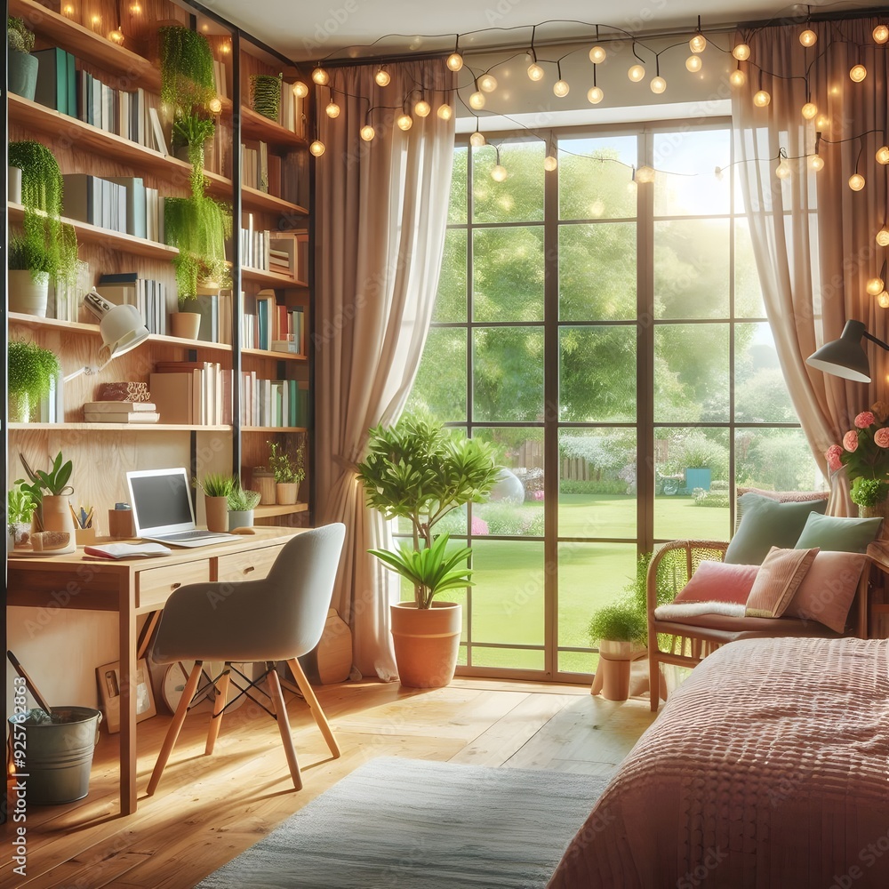 Cozy Home Office with a View Cozy Home Office with a View