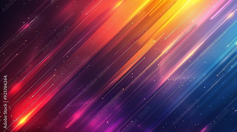 Abstract background with diagonal lines in vibrant colors.
