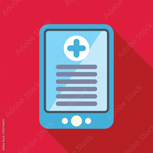 Mobile phone is displaying medical information on its screen, suggesting the use of technology in healthcare