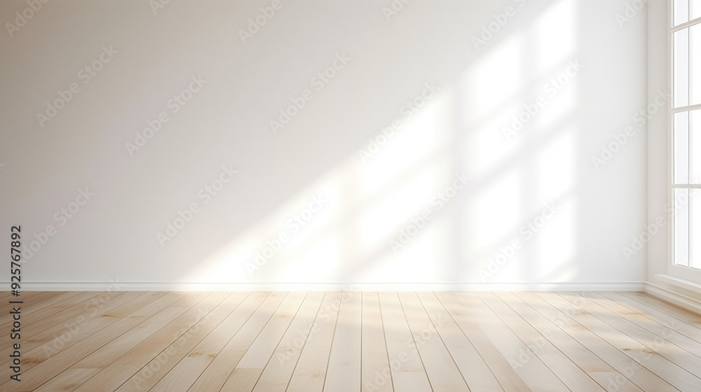 Minimalist white wall with wooden floor, soft light and shadow, empty room background, background, backdrop
Minimalist white wall with wooden floor, soft light and shadow, empty room background, background, backdrop