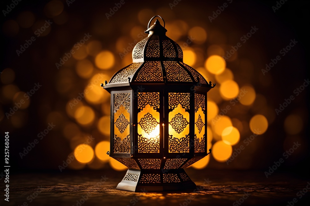 A lantern with a light inside of it is lit up A lantern with a light inside of it is lit up