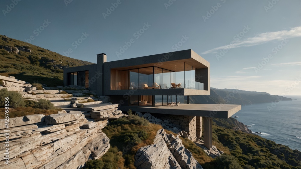 minimalist cliffside house in the mountains minimalist cliffside house in the mountains