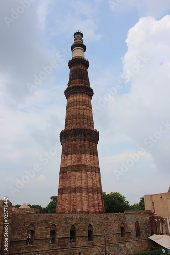 Delhi , India - historical monuments qutub minar 15 august 2024
