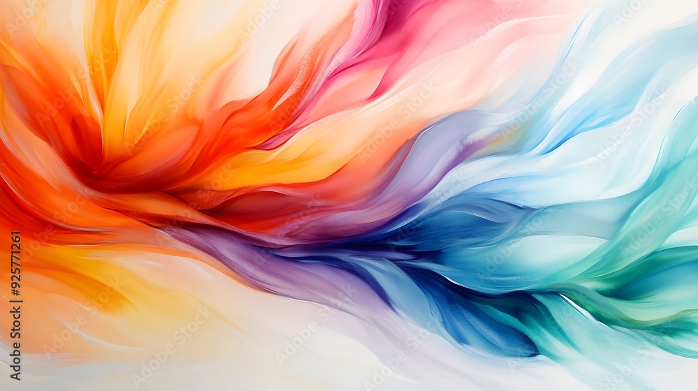 A vibrant mix of tropical fish swirling together, creating a dynamic and colorful underwater vortex, Soft, flowing watercolor strokes capture the movement A vibrant mix of tropical fish swirling together, creating a dynamic and colorful underwater vortex, Soft, flowing watercolor strokes capture the movement