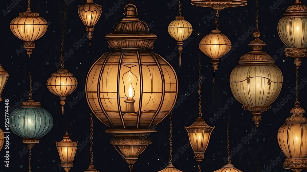 Close-up Of A Lamp Inside A House. The Bulb Is On And Generating Light Close-up Of A Lamp Inside A House. The Bulb Is On And Generating Light