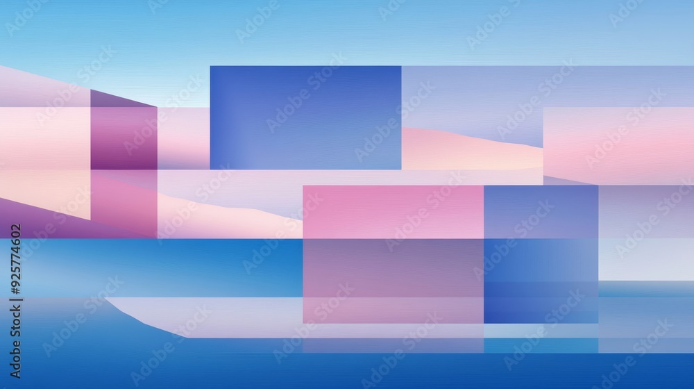 Geometric Pixelated World - Abstract Digital Terrain Landscape Created with Squares Geometric Pixelated World - Abstract Digital Terrain Landscape Created with Squares