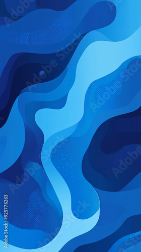 This vector illustration features simple blue minimal abstract vector background