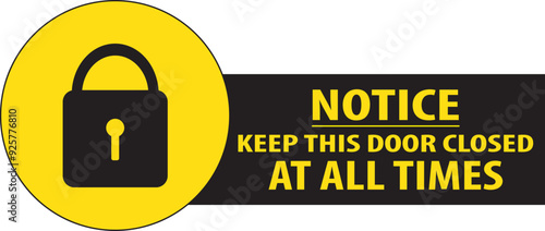 Keep this door locked at all times sign.eps