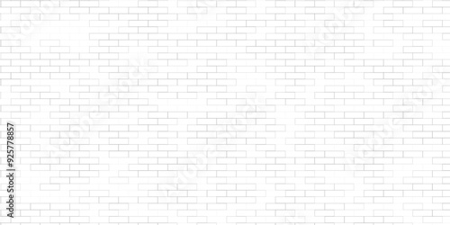 Abstract background of white brick masonry. Vector illustration. Overlay template. brick wall seamless pattern drawing.