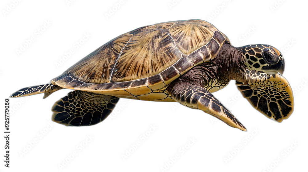 Fototapeta premium Sea turtle isolated on white