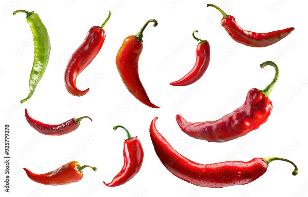 Red Chili Pepper Isolated on Transparent Background for Bold Culinary Design and Spicy Ingredient Display Red Chili Pepper Isolated on Transparent Background for Bold Culinary Design and Spicy Ingredient Display