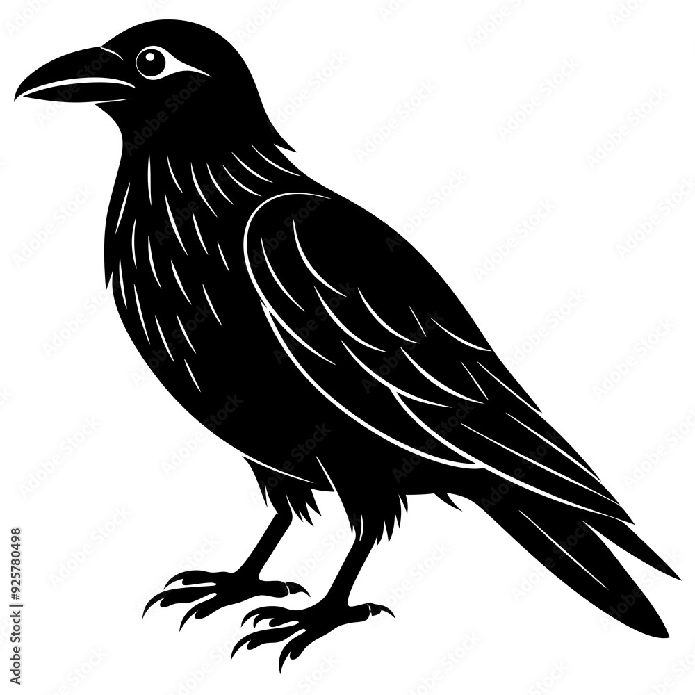 crow isolated on white, crow vector illustration, petvector art, crow silhouette, animal vector icon, crow line art, eps crow isolated on white, crow vector illustration, petvector art, crow silhouette, animal vector icon, crow line art, eps