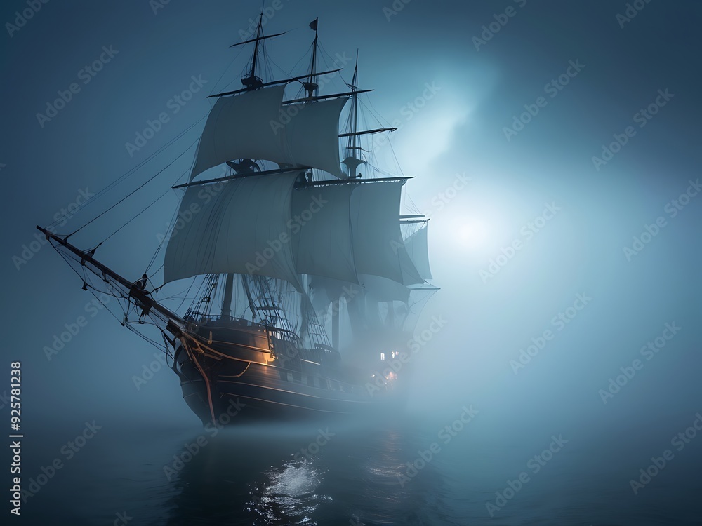 ship in the fog ship in the fog